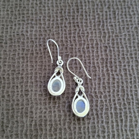 Shivam Silver Moonstone🌙 Earrings - Picture 5 of 14